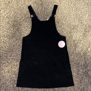 NWT Black Corduroy overalls-type dress